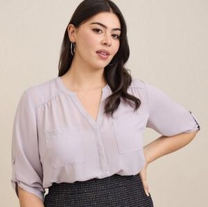 Torrid Harper Georgette Pullover 3/4 Sleeve Blouse Size 2